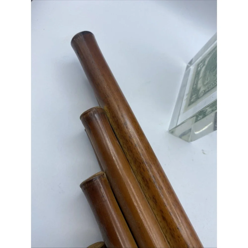 Bamboo Pan Flute Key G Soprano, Lacquered, Lightweight, 12